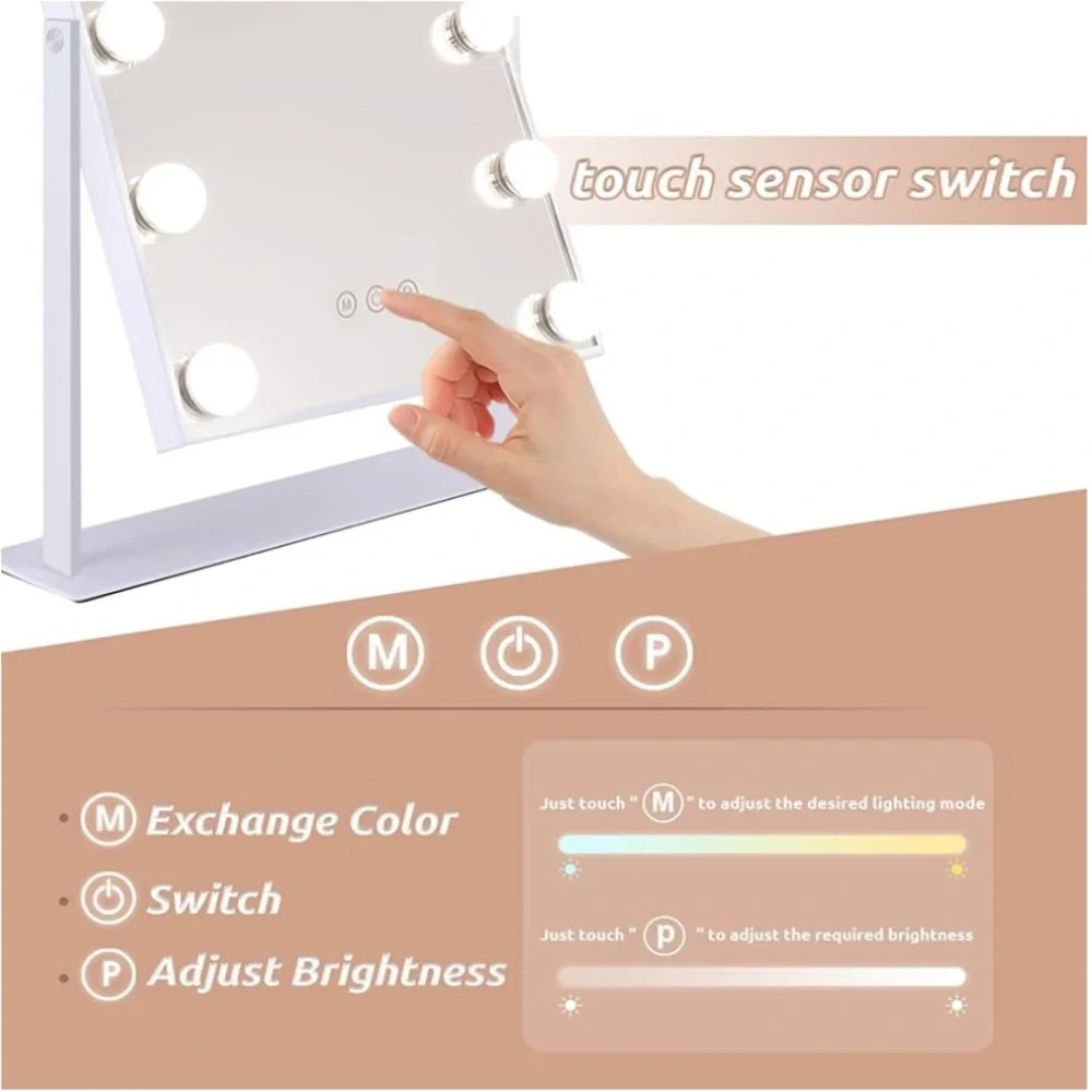 LED Vanity Mirror with Dimmable Lights